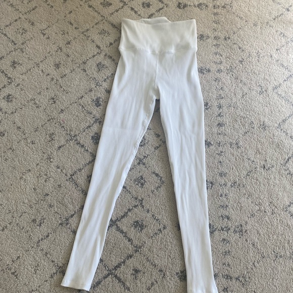 Carbon 37 Ribbed White Leggings - Picture 2 of 7